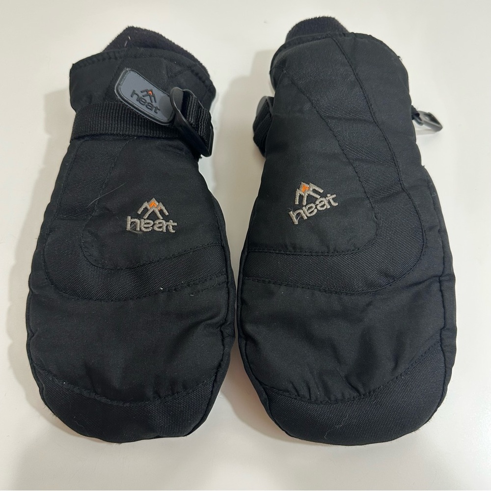 Heat Kids Small Mittens in Black